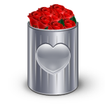 Bin, Recycle, Roses Icon