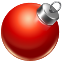 Ball, Christmas, Red Icon