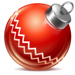 Ball, Christmas, Red Icon