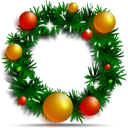 Christmas, Decoration, Ornament, Wreath Icon