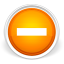 Minus, Orange Icon