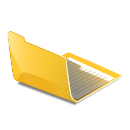 Folder, Open, Yellow Icon