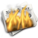 Burn, Flames, Hot, Newspaper Icon
