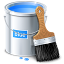 Blue, Bucket, Color, Design, Paint Icon