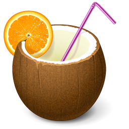 Cocktail, Coconut, Drink Icon