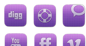 Vibrant Sophisticated Social Media Icon Set Icons