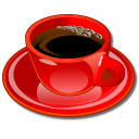 Coffeecup, Red Icon