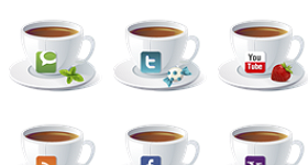 Social Teacups Icons