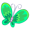 Butterfly, Green Icon