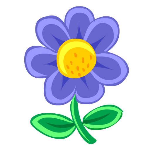 Blue, Flower Icon