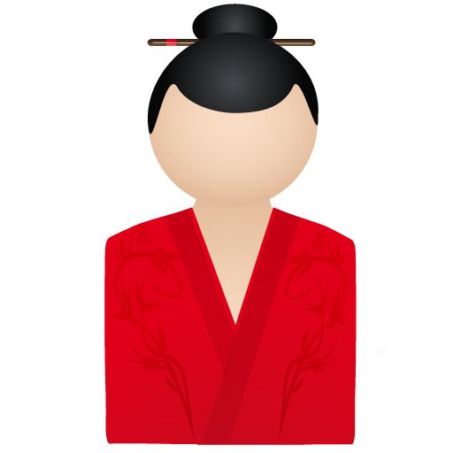 Kimono, Red, Women Icon