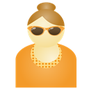 Orange, Sunglass, Woman Icon