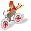 Bicycle, Monkey Icon