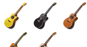 Acoustic Guitar Icons