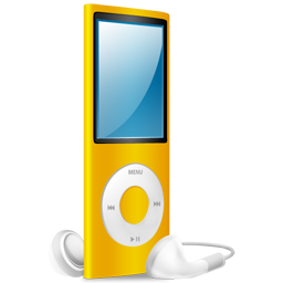 Ipod, Nano, On, Yellow Icon