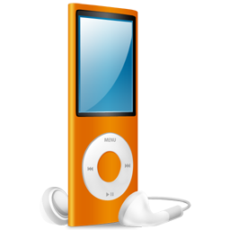 Ipod, Nano, On, Orange Icon