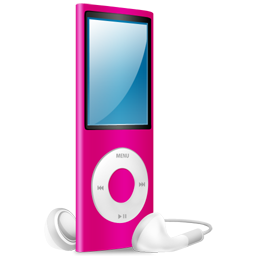 Ipod, Nano, On, Pink Icon
