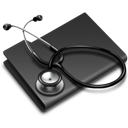 Black, Stethoscope Icon