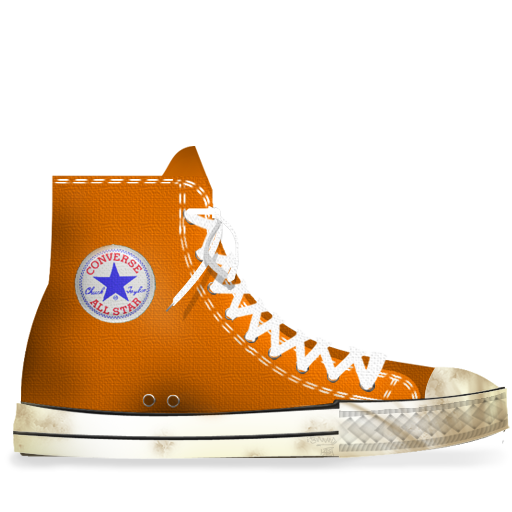 Converse, Dirty, Orange Icon