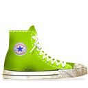 Converse, Dirty, Lime Icon