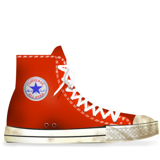 Converse, Dirty, Red Icon
