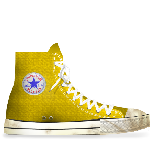 Converse, Dirty, Yellow Icon