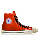 Converse, Dirty, Red, Tasi Icon