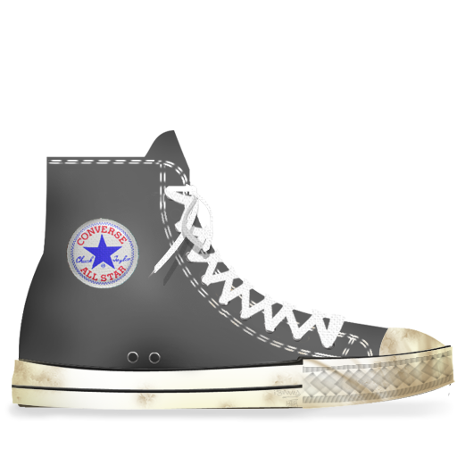 Converse, Dirty, Gray Icon