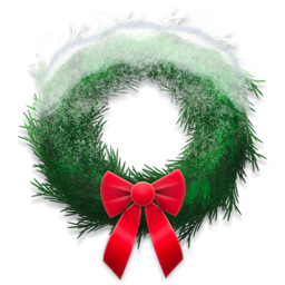 Holiday, Snowy, Wreath Icon