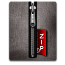 Black, Silver, Zip Icon