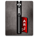 Arj, Black, Silver Icon