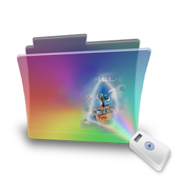 Folder, Movie, Rainbow Icon