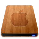 Apple, Drives, Slick, Wooden Icon