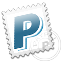 Grey, Paypal, Stamp Icon
