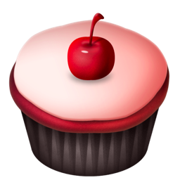 Cherry, Cupcakes, Pink Icon