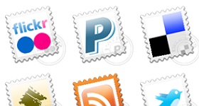 Social Post Stamps Icons