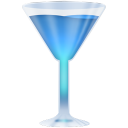 Blue, Wineglass Icon