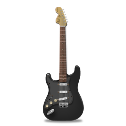 Black, Guitar, Stratocaster Icon