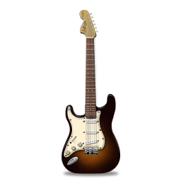 Guitar, Orange, Stratocaster Icon