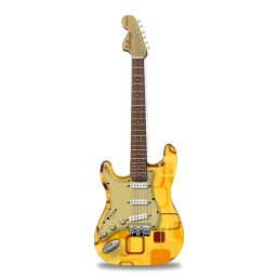 Guitar, Retropeach, Stratocaster Icon