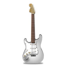 Guitar, Stratocaster, White Icon
