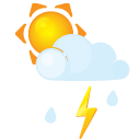 Flash, Littlecloud, Rain, Sun Icon