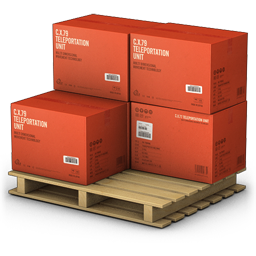 Boxes, Cargo, Red Icon