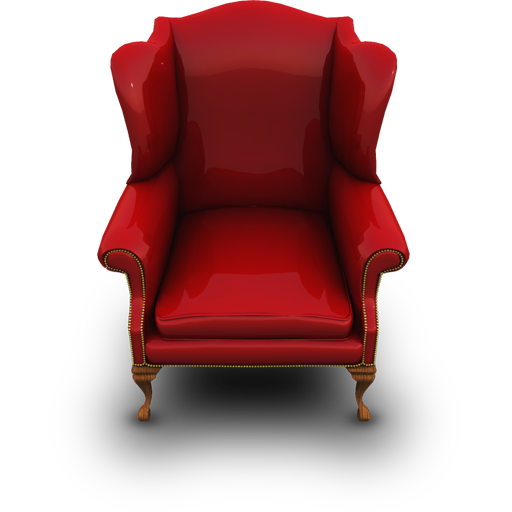 Couch, Red Icon