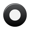 Black, Button, Rec Icon