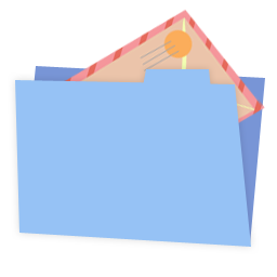 Alt, Blue, Folder, Mail Icon
