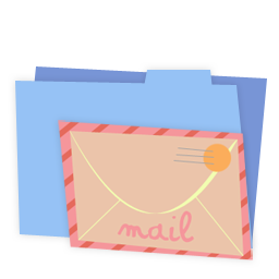 Blue, Folder, Mail Icon