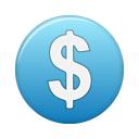 Blue, Currency, Dollar Icon