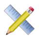 And, Pencil, Ruler Icon