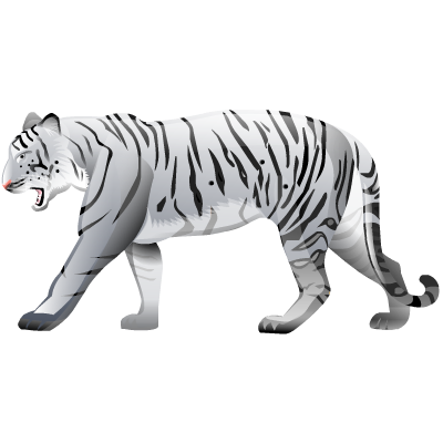 Tiger, White Icon